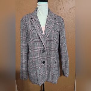 Plaid Gray Women's Blazer Sz XXL NWOT